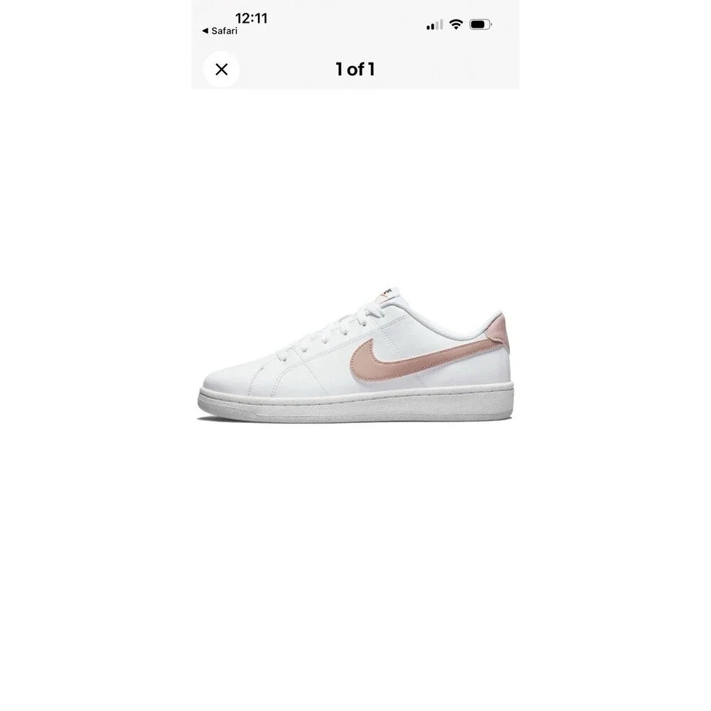 Nike Women's Court Royale AC AO2810-110 White & Pink Sneakers Size 10